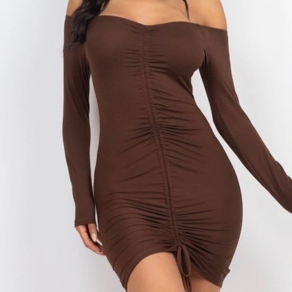 RUCHED MINI DRESS